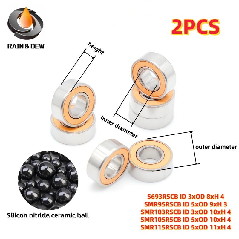 Baitcasting Reel - 2 stuks miniatuur kogellagers 3x8x4 3x10x4